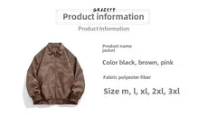 PU Leather Lapel Jacket American Style