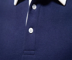 Embroidered Pure Cotton Long Sleeved Polo Shirt f