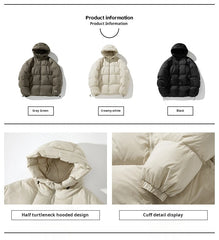 Padded Lightweight Plump Warm Waterproof Hooded down jacket