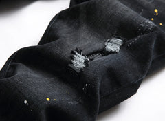 Cotton Skinny Denim  Holes Jeans