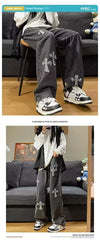 American Style Vintage Hip Hop Straight Leg Loose Denim Jean