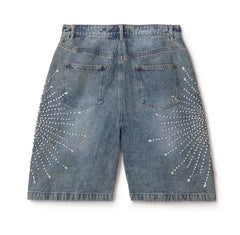 Diamond design loose wide leg niche short