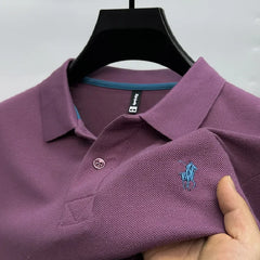 Embroidered Men's Pure Cotton Hot Polo Shirt