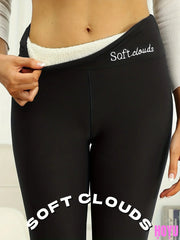Flat bottomed lining warm pants,