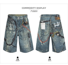 Distressed Vintage Pants Denim Shorts