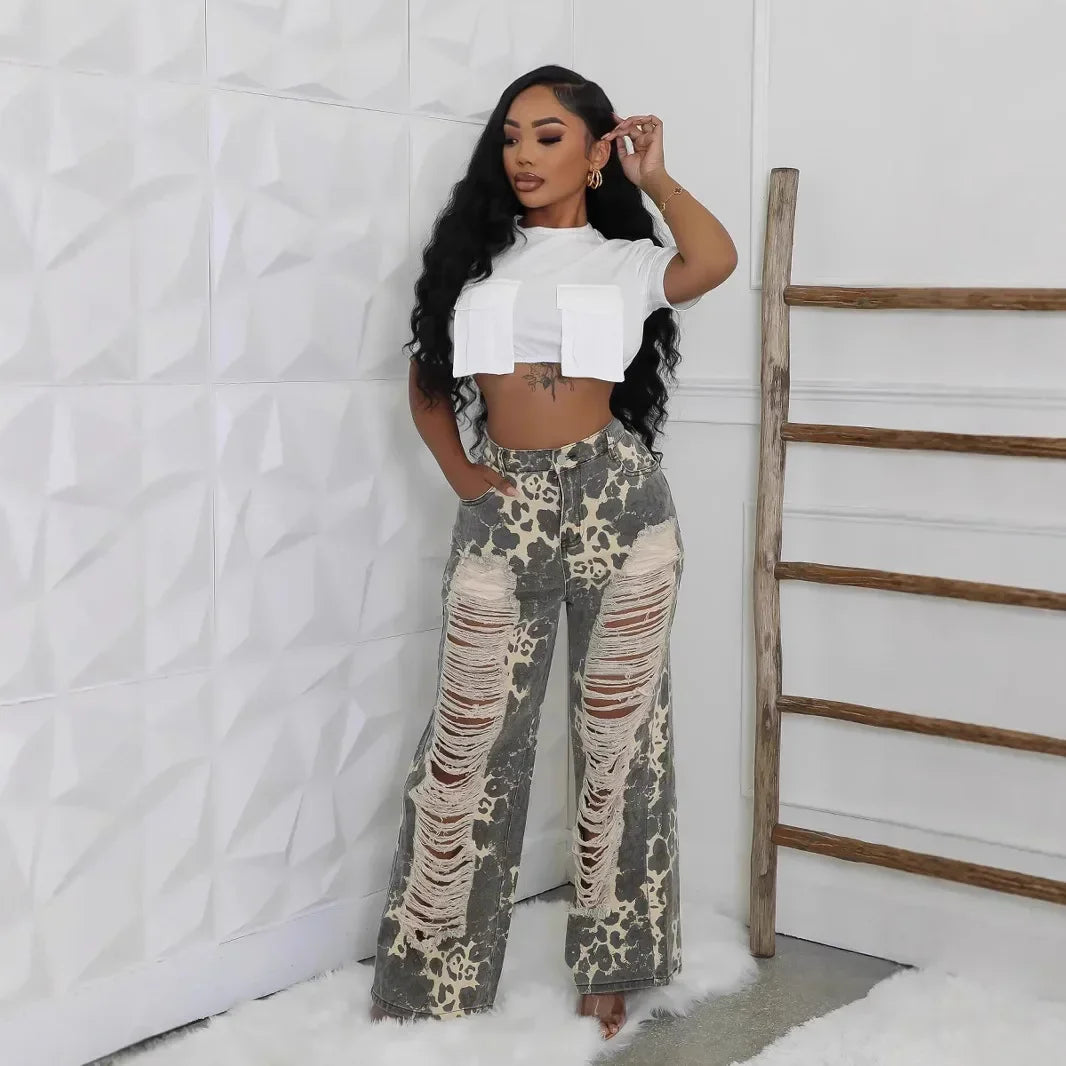 Street Denim Pants Ripped  Pants