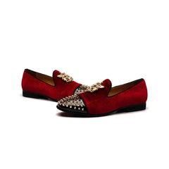 Spike Loafers Flat Footwear Studded Leather Shoes