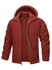 Hooded Fleece Jackets Thermal Warm Soft Fluffy Full Zip