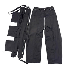 Niche Designer Model Removable Zipper Stitching Paratrooper Pants