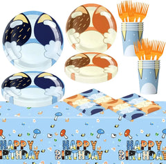 kids Birthday Party Decoration Supplies Tableware Plate Cup Napkin Tablecloth Cake Topper Balloon Banner Birthday Party Favors