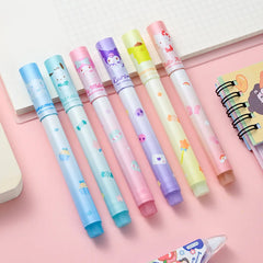 6Pcs Sanrio Highlighter Pen Set Kawaii Hello Kitty Kuromi Melody Cinnamoroll Art Fluorescent Markers Pens School Office Statione