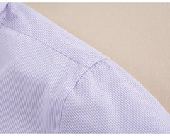 Classic Long Sleeve Solid/striped Shirts Shirt