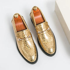 Glossy Leather  High-end Banquet  Loafers Shoes