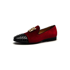 Spike Loafers Flat Footwear Studded Leather Shoes