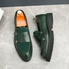 Leather Loafers Low Cut Daily Men's Driving Shoes Non Slip