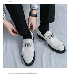 British Street Style Leather Loafers