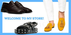 Slip-On Green Leather Loafers Shoes