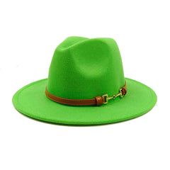 Vegan felt fedora hat wide brim hat