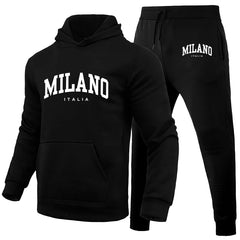 Luxury Hoodie Set Milano Print Sweatshirt Sweatpant