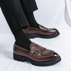 Leather Loafers Low Cut Daily Men's Driving Shoes Non Slip