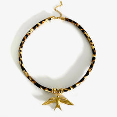 Vintage Gold Plated Heart Sun Pendant Necklace