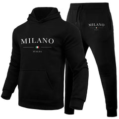 Luxury Hoodie Set Milano Print Sweatshirt Sweatpant