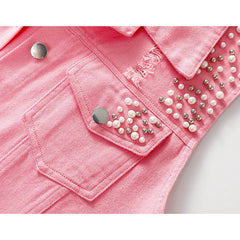 Colorful Denim Vest Women Jeans