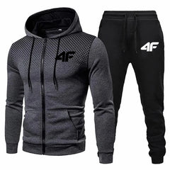 2 Piece Set Tracksuit Sport Zipper Suit Casual