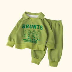 Polo Sweatshirt+Pants Sport Suits for Kids Boys Girls