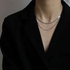 Double Layer Snake Chain Necklaces