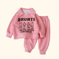 Polo Sweatshirt+Pants Sport Suits for Kids Boys Girls