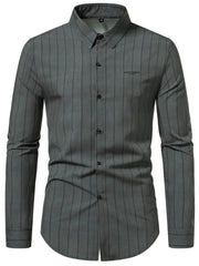 Long Sleeve   Shirt Stripes Thin Shirts