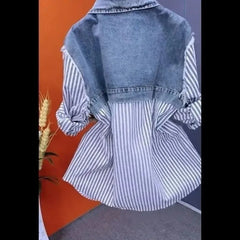 Splicing Fashion Denim Shirt