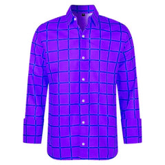 3D Plaid Print Long Sleeve Shirt Shirt