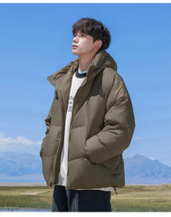 Padded Lightweight Plump Warm Waterproof Hooded down jacket