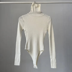Cotton BTurtleneck Solid Knitwear Knitted Bodysuits