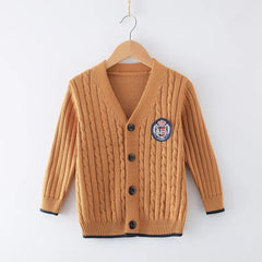 Toddler Boys Knitwear Long-Sleeve Cotton Cardigans