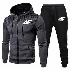 2 Piece Set Tracksuit Sport Zipper Suit Casual