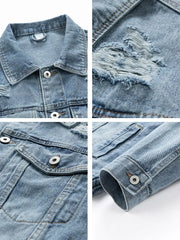 Vintage Distressed Denim Jacket