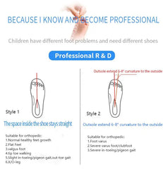 Sneakers Kids Princepard Corrective Orthopedic Girl Boy Shoes with Arch Support to Prevent Tip Toe Walking, Non-Slip Soles
