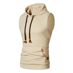 No Sleeve Retro Casual Knitted Pullover Men Wild Slim Knitting Sweaters