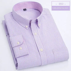 Oxford textile long sleeve slim fit shirt