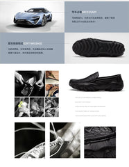 Moccasins Italian Black Genuine Leather Loafers Shoes