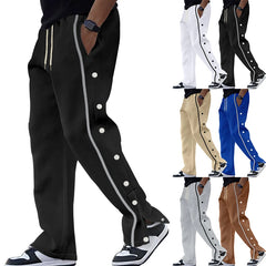 Coss-border leisure sports breasted loose straight drum draw rope large pant
