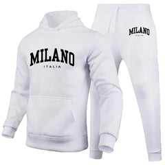 Luxury Hoodie Set Milano Print Sweatshirt Sweatpant