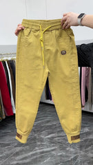 New Cotton Jeans Elastic Waist Harem Pants