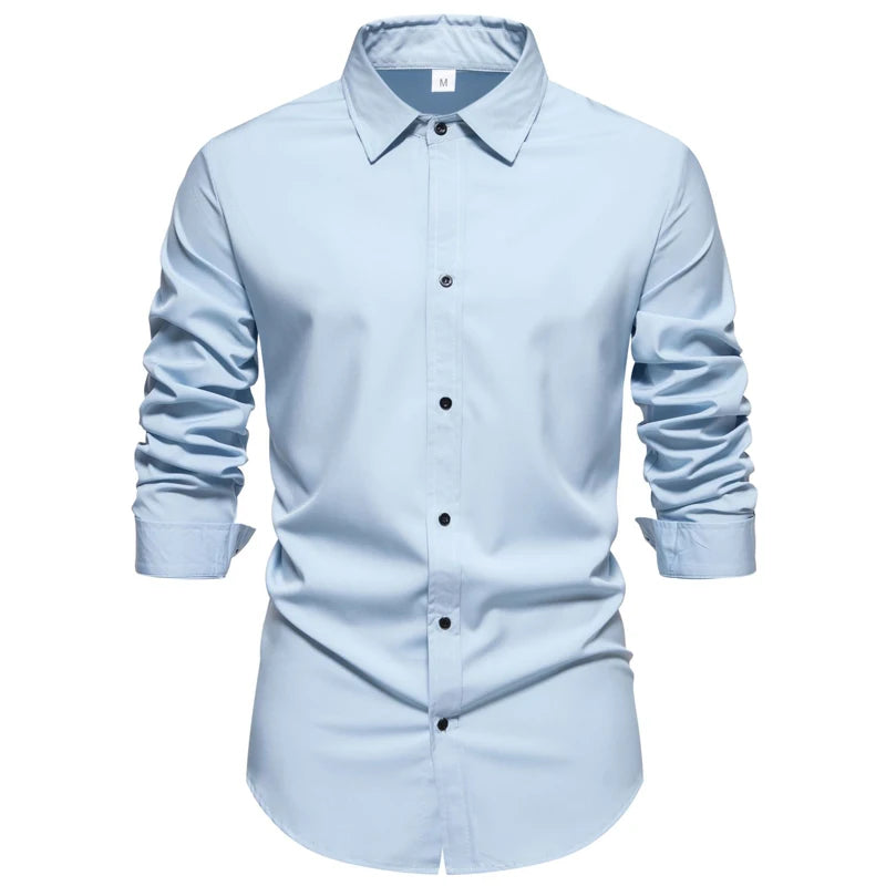 Regular Fit Long Sleeve Shirt Button Up