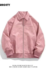 PU Leather Lapel Jacket American Style