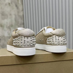 Original leather oxfords shoe gold silver sneakers