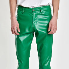 Rock Style PU Leather Pants Faux Leather Slim Fit Skinny